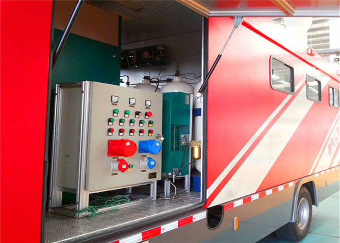 8000x2200x3400mm Dimension Rated Output Power 50KW Gas Supply Fire Trucks