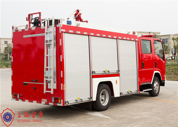 Wheelbase 4475mm Gas Supply Fire Truck 570L/Min Flow 4×1000W Lamp Power
