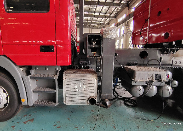 Diesel Engine 435 Horsepower Aerial Ladder Fire Truck with Four Section Ladder