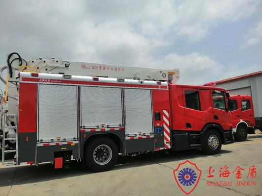 25 m Ausleger 60 m Sprühbereich Drehleiter Feuerwehrauto mit Edelstahlplattform