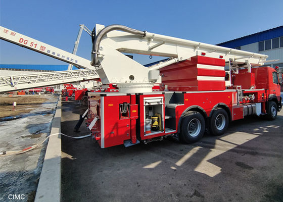 der Luftleiter-435Hp Achsabstand Plattform-feuerbekämpfender des Fahrzeug-6x4 des Antriebs-4500mm