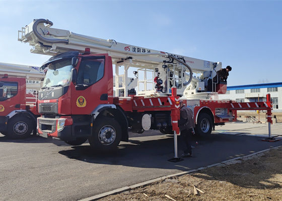 Fernsteuerungsrettungs-Luftleiter-Löschfahrzeug der 70m Arbeitshöhe-8x4 32350kg